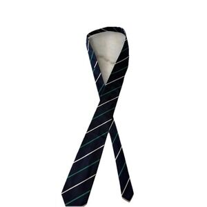 Kent & Curwen Striped Silk Tie Blue Green Formalwear Prom Homecoming Preppy‎